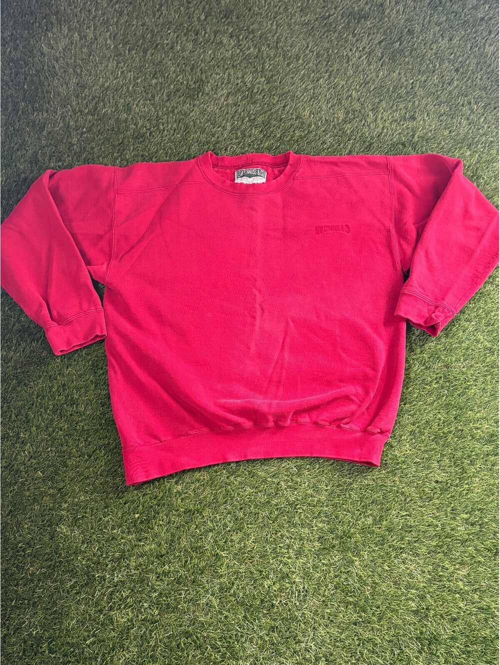 Vintage Levi's 90s red cotton sweatshirt, men's L